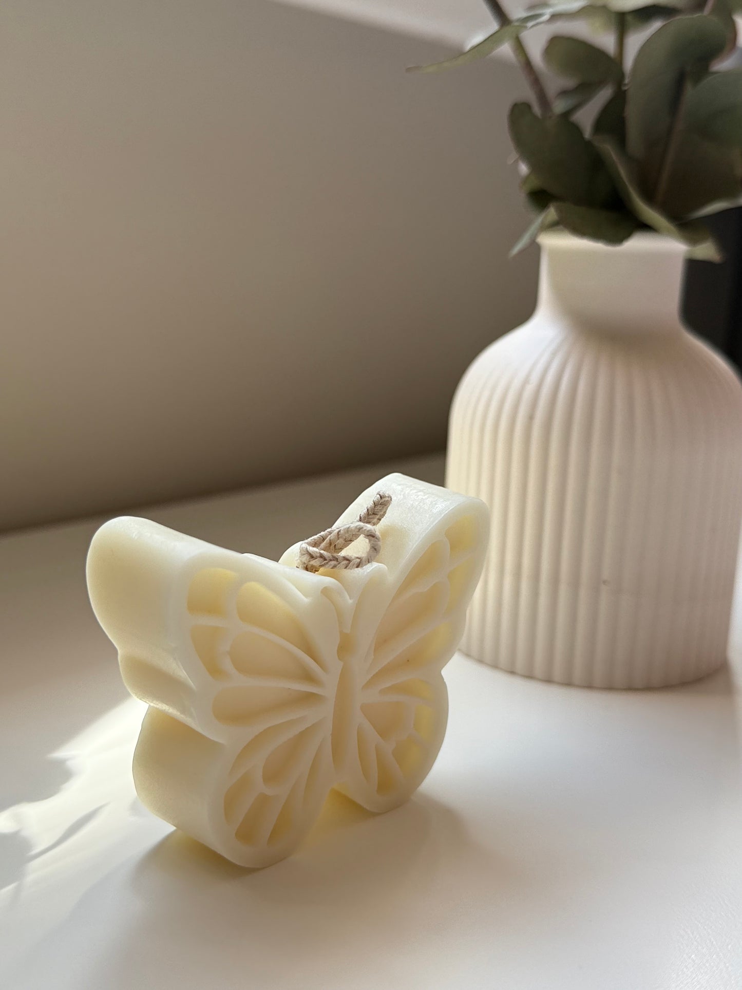 Bougie de soja papillon