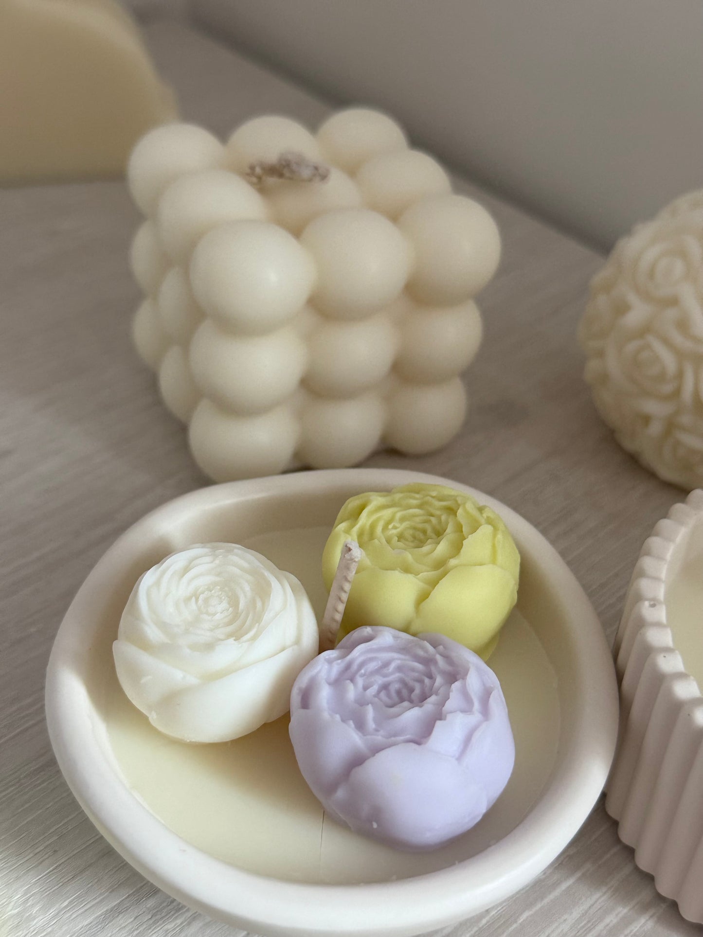 Vela aromática “Cúpula Tres Flores”