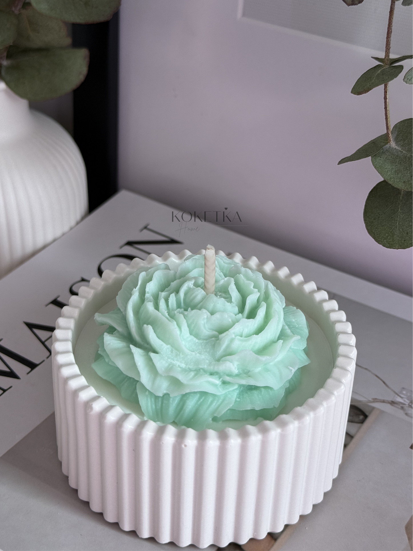 Vela Vaso Lucero Floral