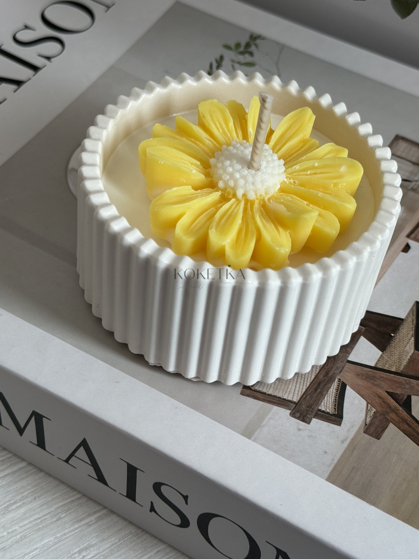 Vela Vaso Lucero Floral