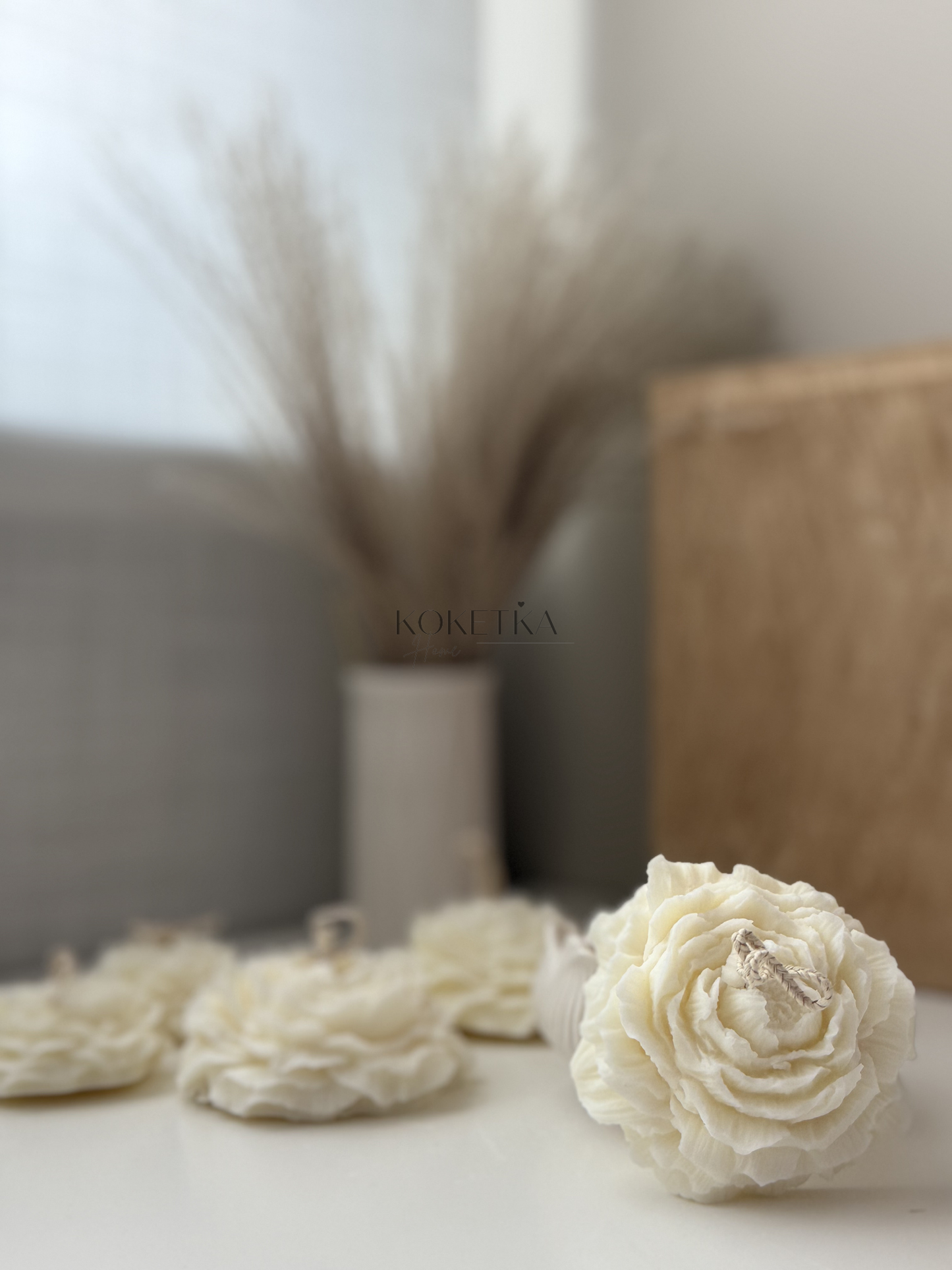 Vela Flor Peonía