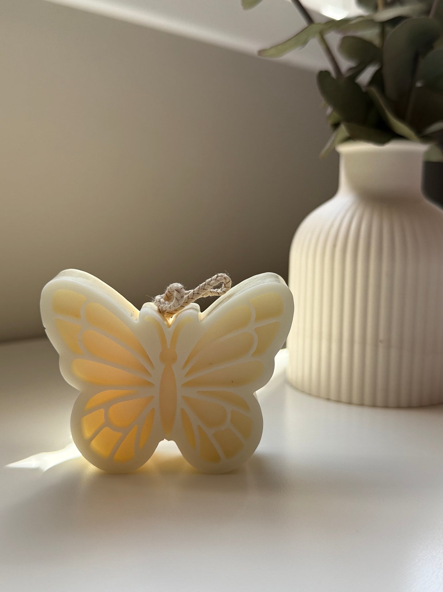 Bougie de soja papillon