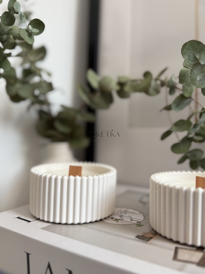 Vela Vaso Lucero Mecha Madera