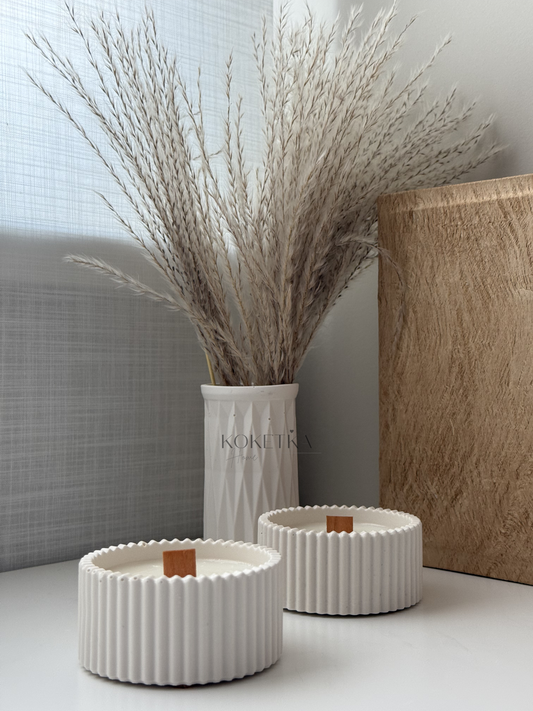 Vela Vaso Lucero Mecha Madera