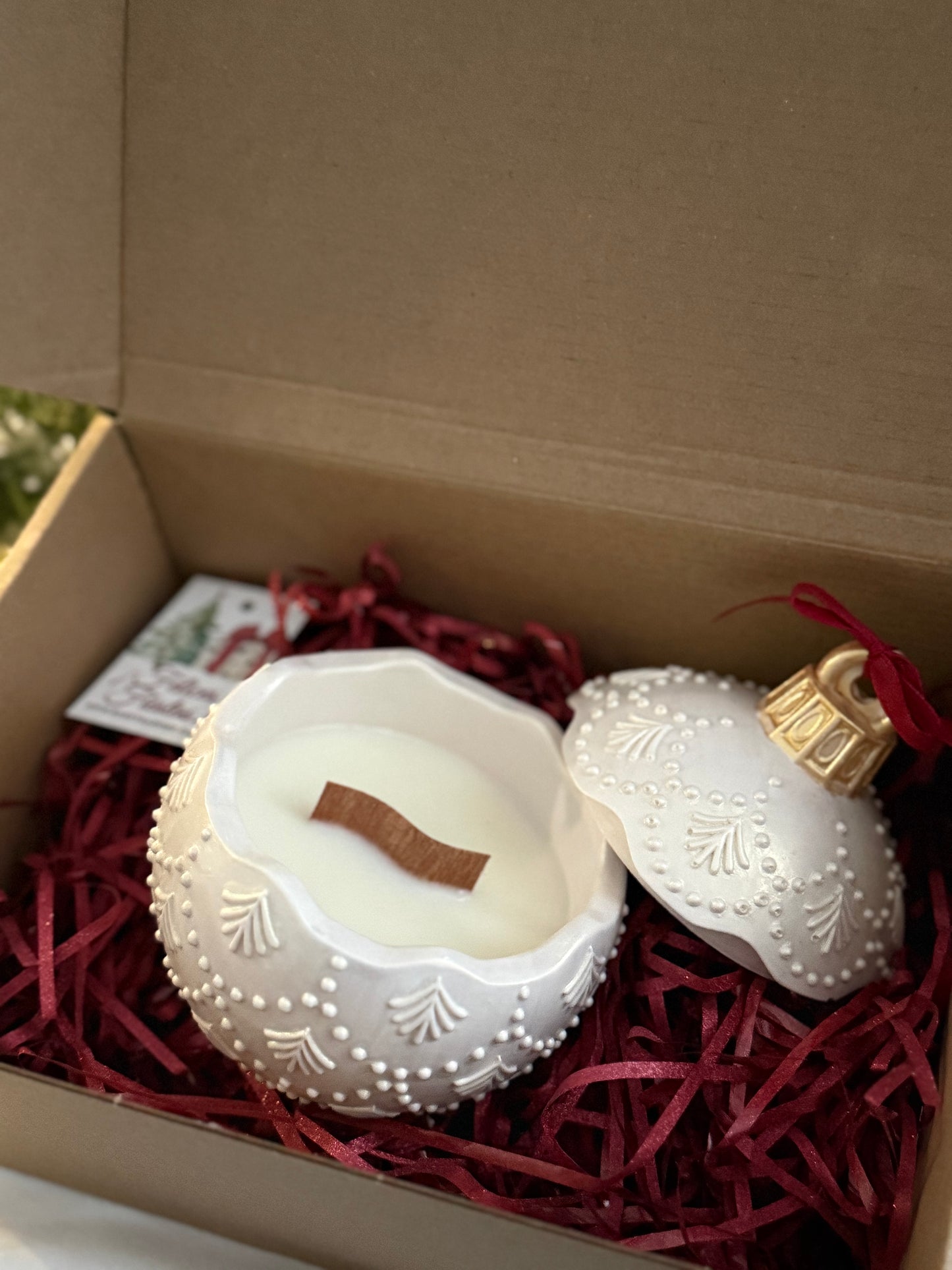 Vela Aromática Bola de Navidad