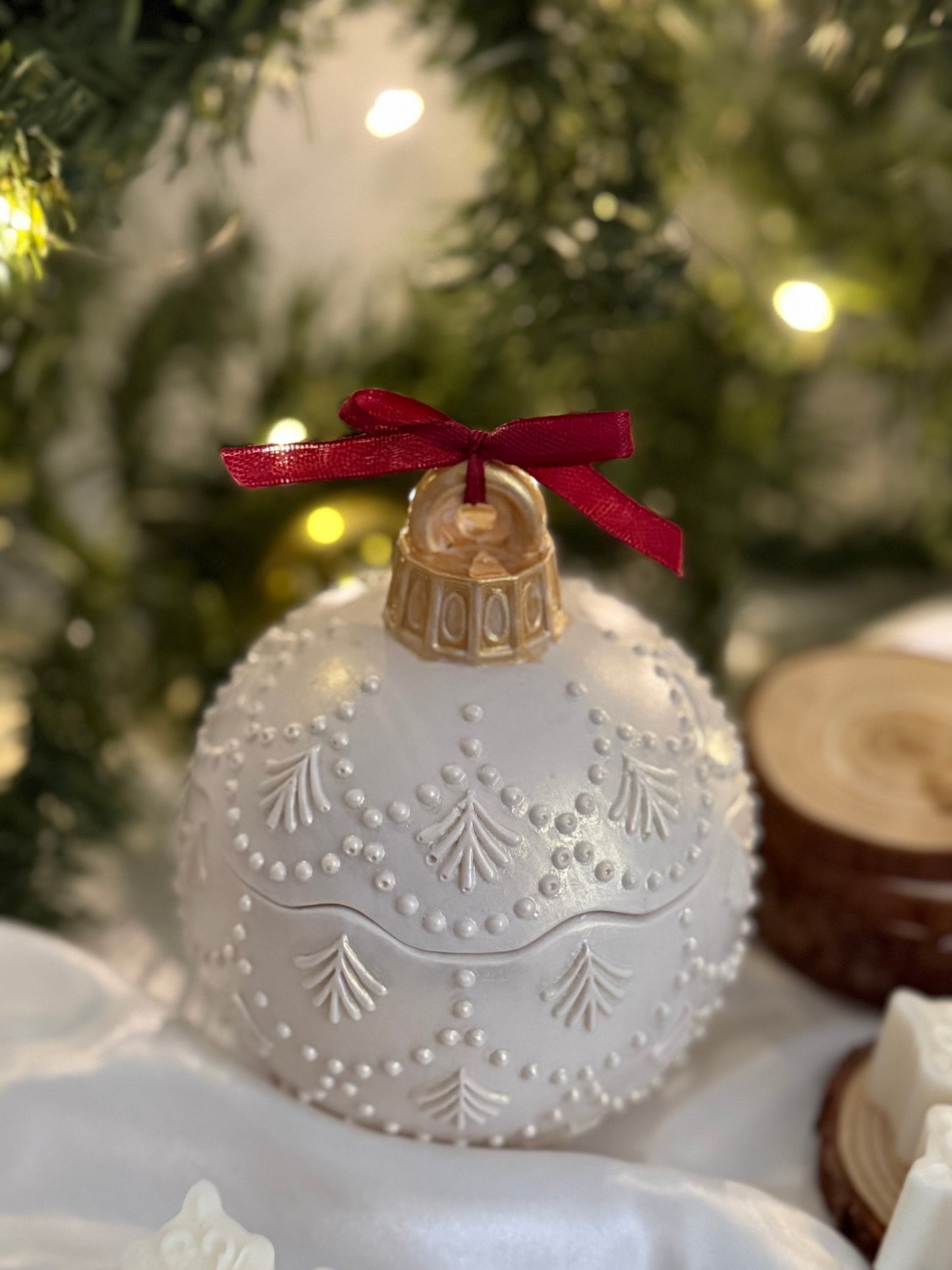 Vela Aromática Bola de Navidad