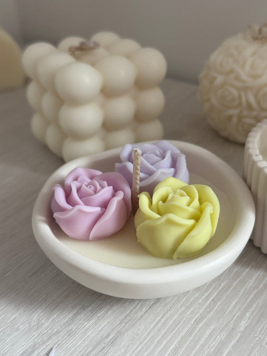Vela aromática “Cúpula Tres Flores”